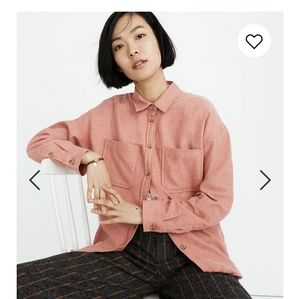 Madewell Flannel Shirt Jacket - PINK